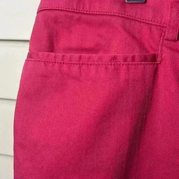 TanJay Embroidered Embellished Stretch Capri Pants Size 16 Hot Pink - Picture 5 of 9